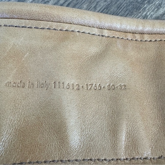 Vintage YSL Genuine Leather Wide Belt - Tan and Silver Hardware - Size: Small main image 13